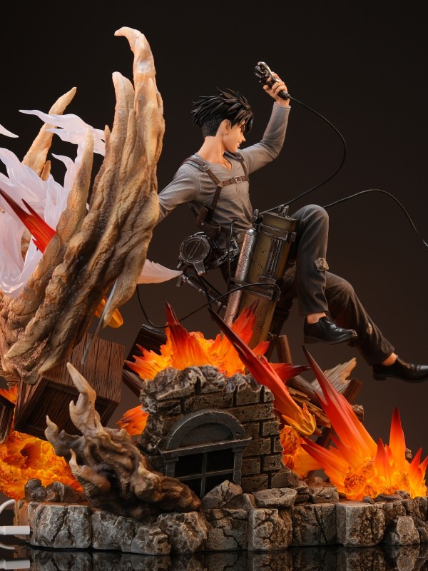 Model Power Studio Attack on Titan Levi Ackerman Street Fighting 1/6 Statue